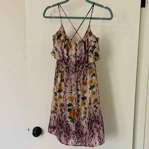 Floral Dress w/ Crisscross Back